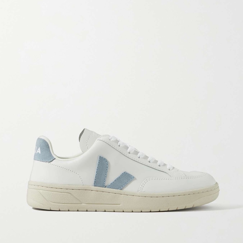 VEJA V-12 Suede-trimmed Leather Sneakers